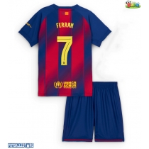 Barcelona Ferran Torres #7 Hjemmedraktsett Barn 2025-26 Kortermet (+ Korte bukser)